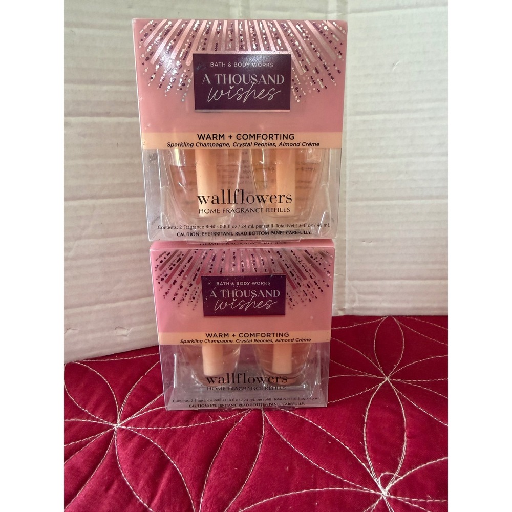 Bath & Body Works A Thousand Wishes Wallflowers Refills 4 Pack 2-Pack Boxes